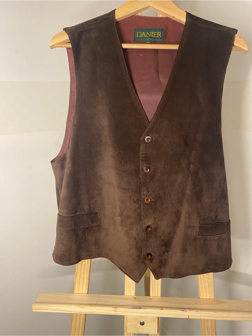 Vintage Danier Brown Suede Leather Vest | Men’s Medium | Genuine Leather | Made